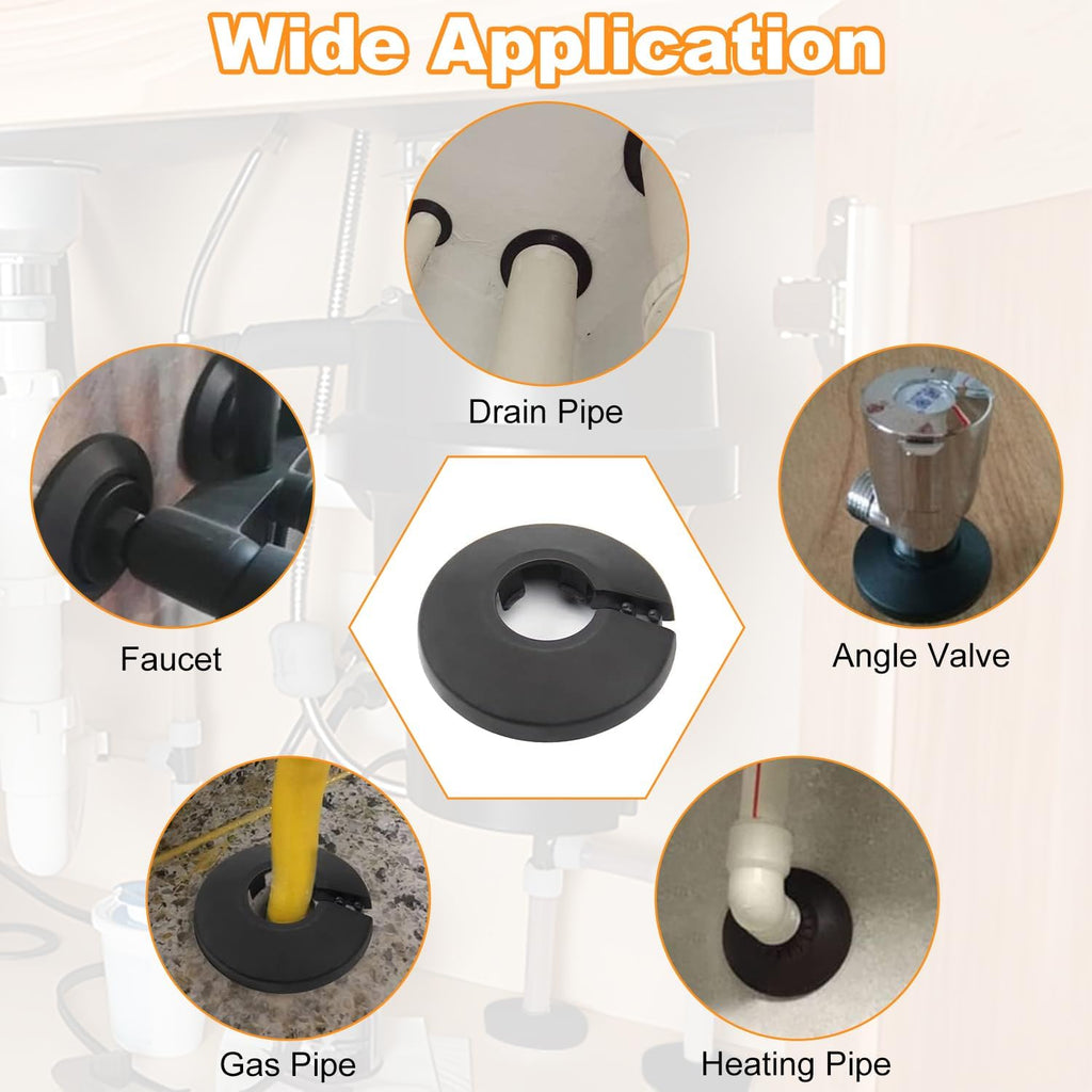 4Pcs Fit 1/2" Outer Diameter Flange Water Pipe Cover Decoration