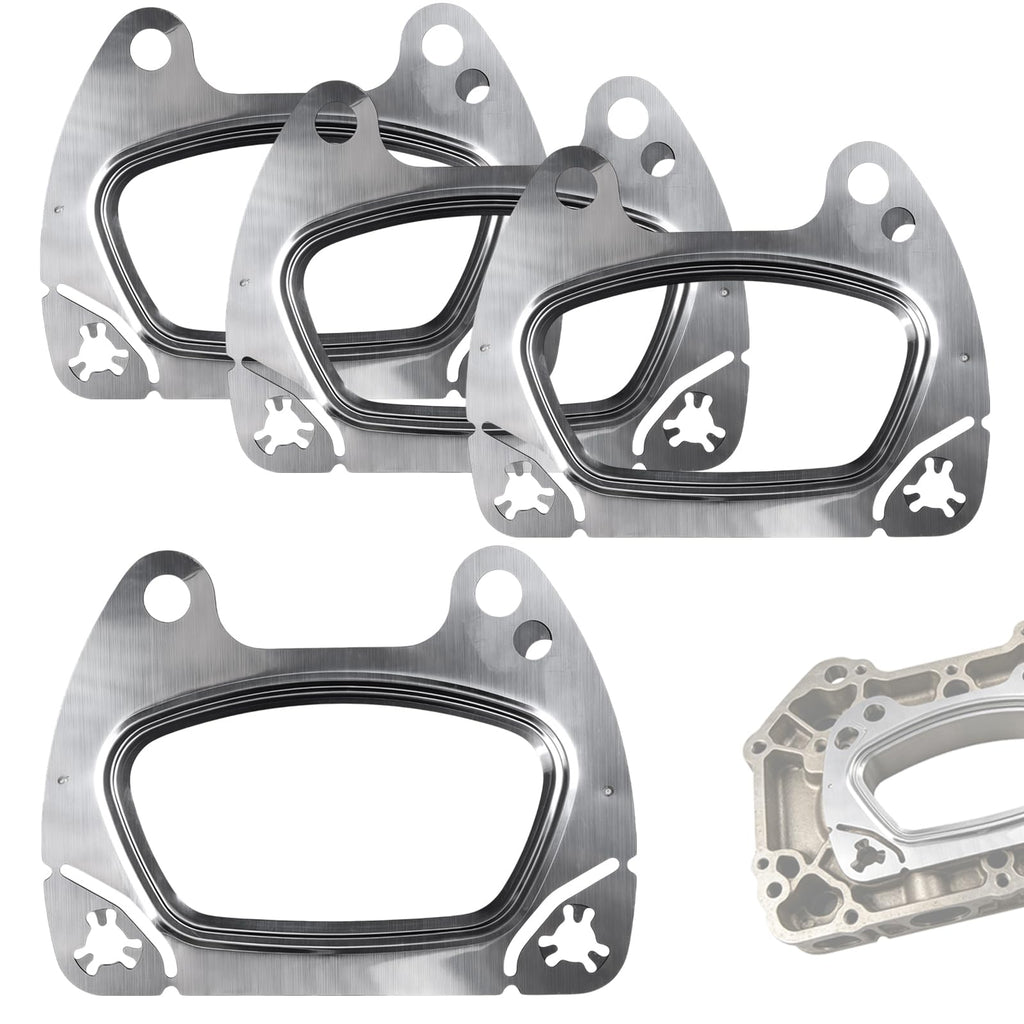 4-Pack MS97197 Exhaust Manifold Gasket, Stainless, Compatible with MS 97197