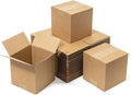 6x6x6" Shipping Boxes 50 Pack Small Corrugated Cardboard Box Brown