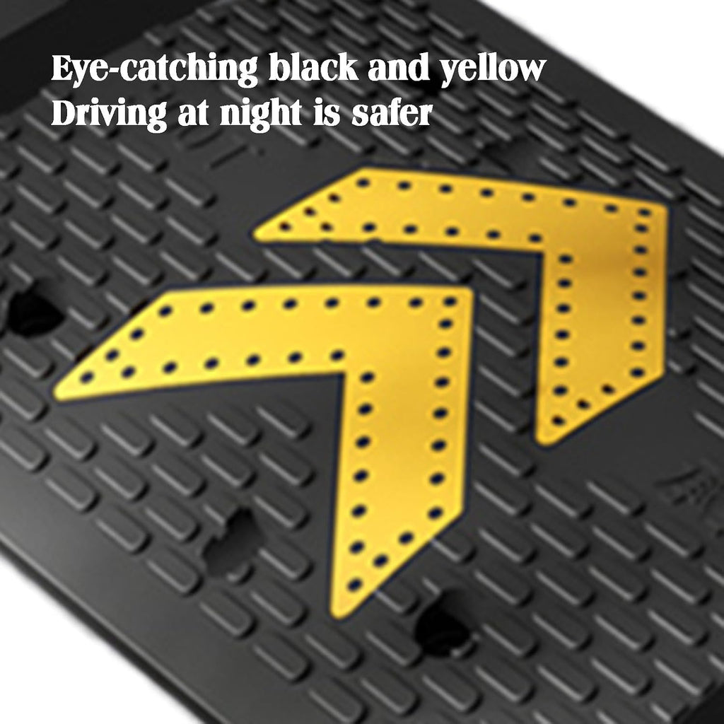 Rubber Speed Bump,2 Pack Vehicle Buffer Strip,Industry Rubber Curb,Wheel Stop Stoppers for Car,Truck,Trailer and