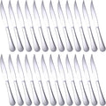 Serrated Steak Knives Set of 24, Kitchen Stainless Steel Steak Knife