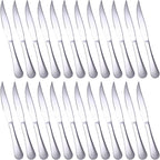 Serrated Steak Knives Set of 24, Kitchen Stainless Steel Steak Knife