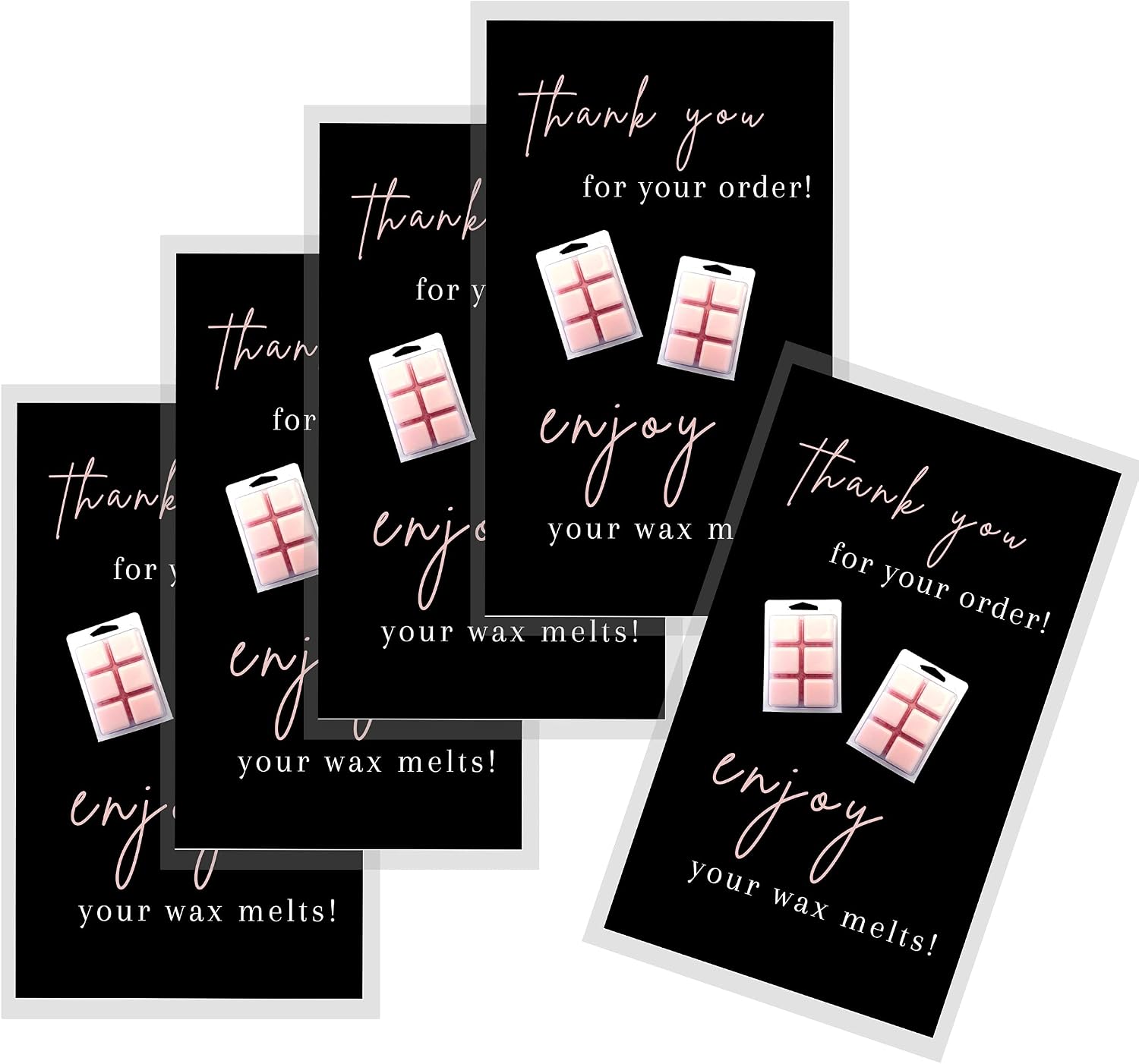 Thank You For Your Wax Melt Purchase Card | 50 pk 2 x 3.5” Wax Melt Supplies Homemade Customer Thank You How To Care