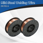 WFLNHB 2 Spool 0.023 Inch Solid Mig Welding Wire 10 Pound Spool ER70S-6