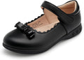 School Shoes for Girls Bow Mary Jane Dress Shoes | Scalloped edge detail, Cushioned insole, Flexible outsole