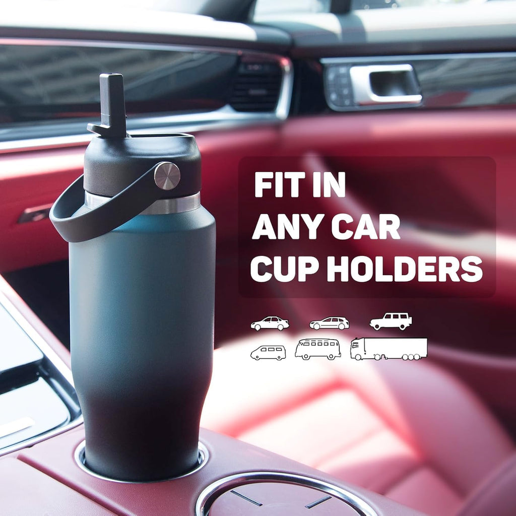 40oz Insulated Water Bottle Keep Cold 24h&Hot 12h, Double Wall Vacuum Insulated Water Bottles with Straw/Spout Lid