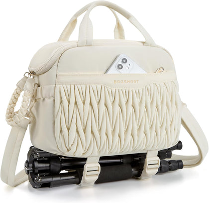 Camera Sling Bag, Portable Small Camera Bags for Photographers with Tripod Holder, Waterproof DSLR/SLR/Cute Camera