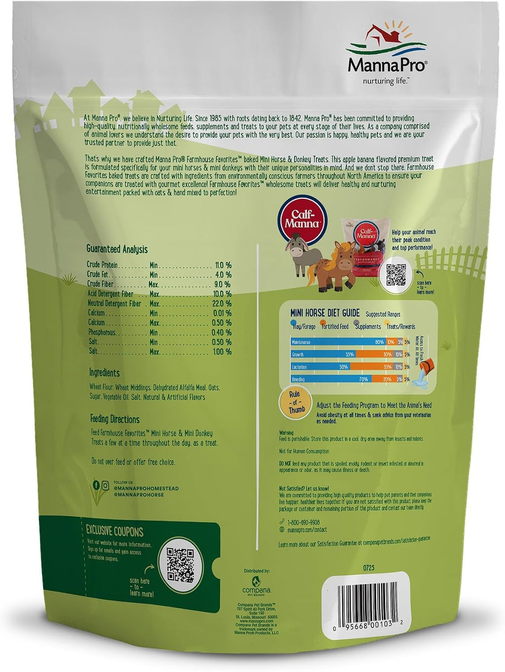 Farmhouse Favorites Mini Horse & Donkey Treats, 3 lb Bag