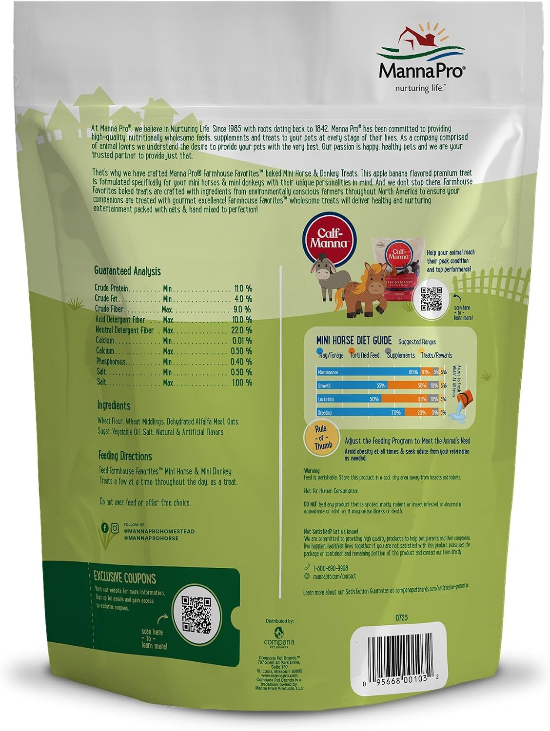 Farmhouse Favorites Mini Horse & Donkey Treats, 3 lb Bag