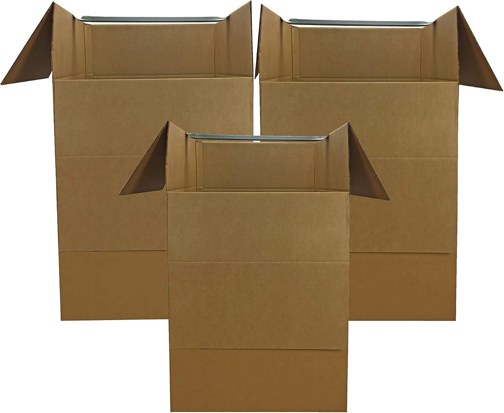Uboxes Larger Wardrobe 24 x 40-Inches Moving Boxes, Bundle of 3