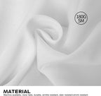 90x132 Inch White Tablecloth for 6-8 Foot Rectangle Tables