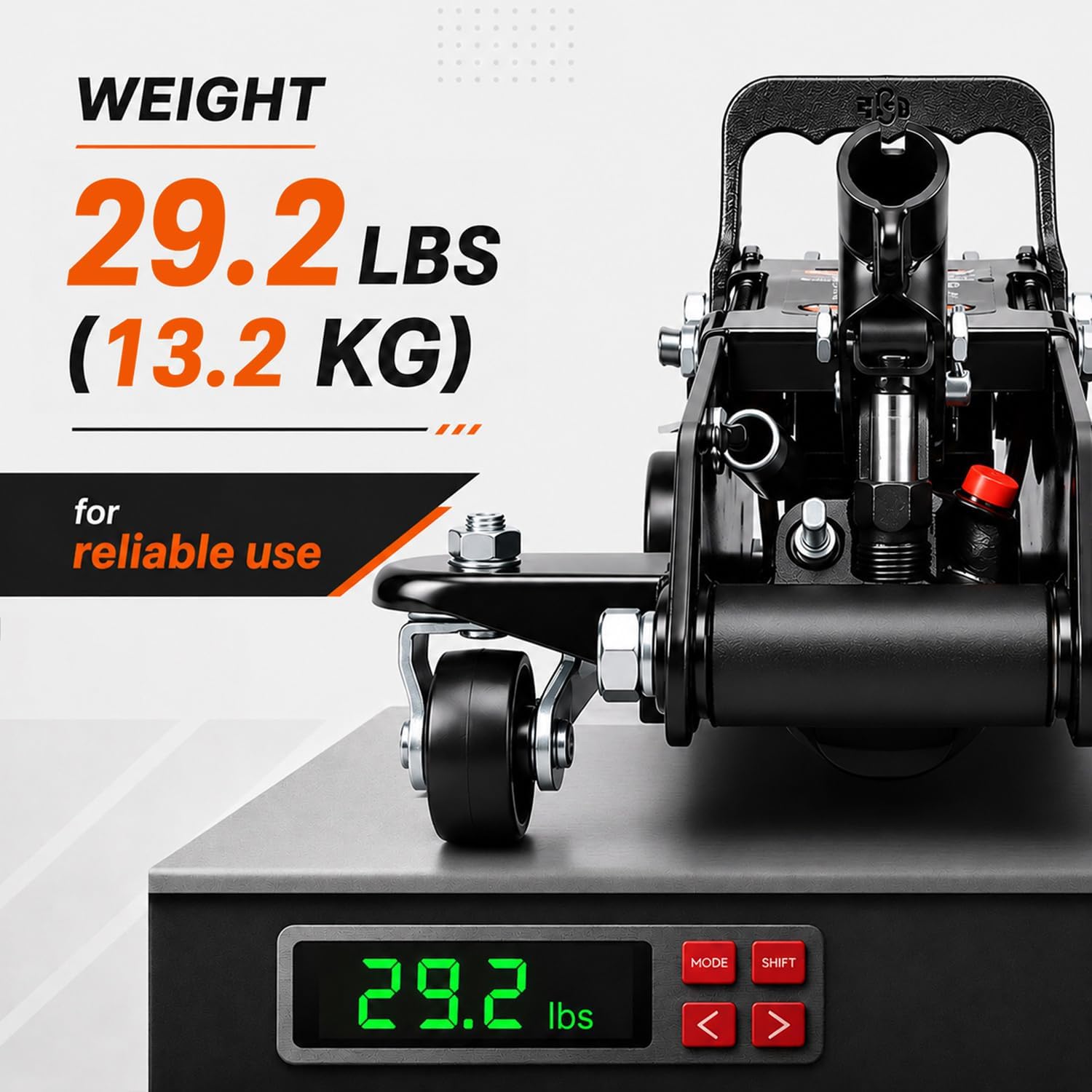 Low Profile Floor Jack 2.5 Ton (5000 lbs), Lift Range 3.4" to 14.6" for Cars & Sedans, Hydraulic Steel Jack with
