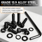 304PCS M5 Bolts Assortment Kit, Hex Socket Head Cap Screws Nuts