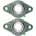 2 Pack UCFL209-28 Pillow Block Bearing – Flange 2 Bolt Mounted Pillow Block Bearings – Bearing Steel Bearings with 1-3/4" Bore - Self-aligning Bearings with Solid Cast Iron Base
