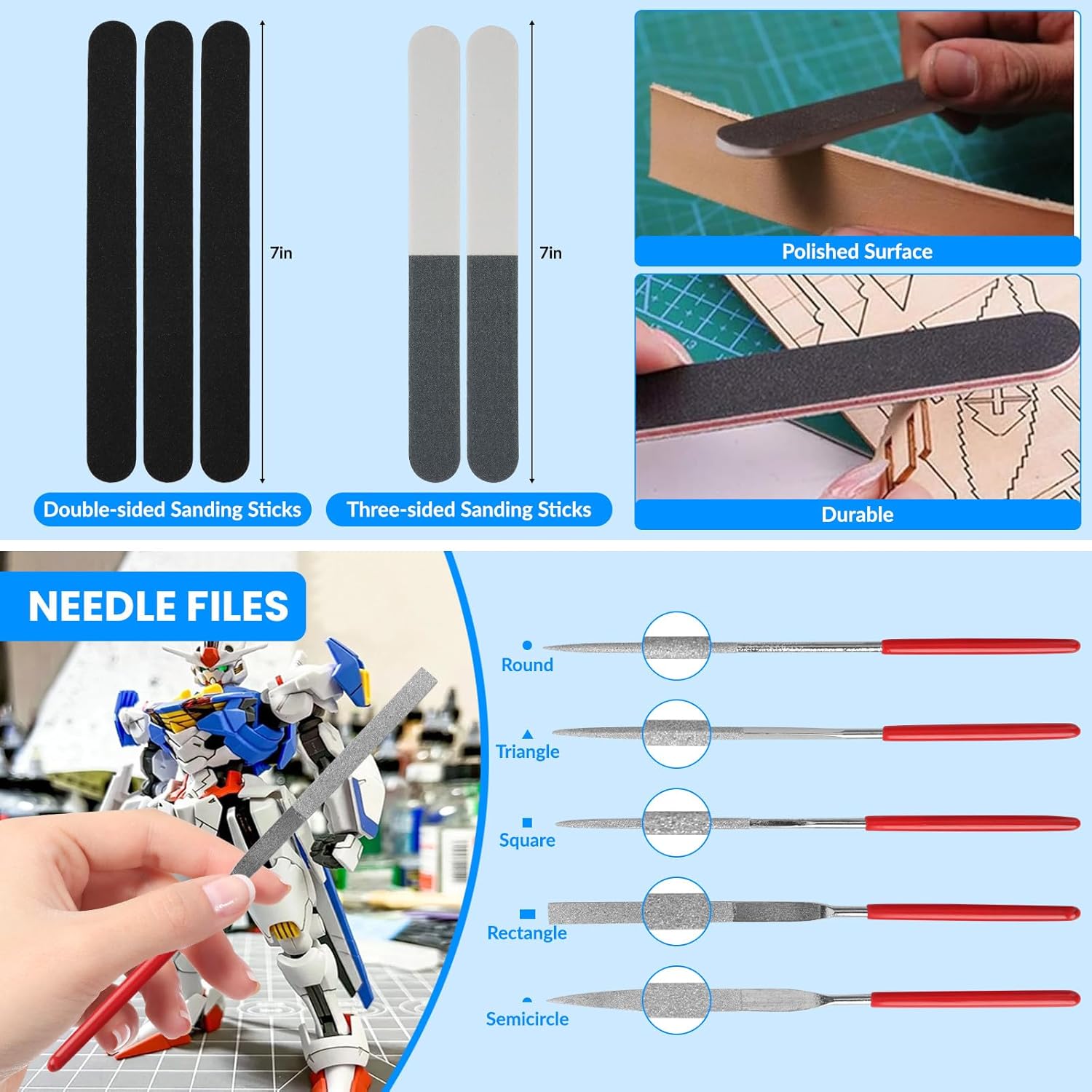 Gundam Tool Kit, 82 Pcs Professional Model Tool Kit for Gundam, Modeling Tools for Plastic Models, Model Car Kit for