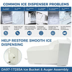 DA97-17285A Ice Bucket & Auger Assembly for Samsung Refrigerator