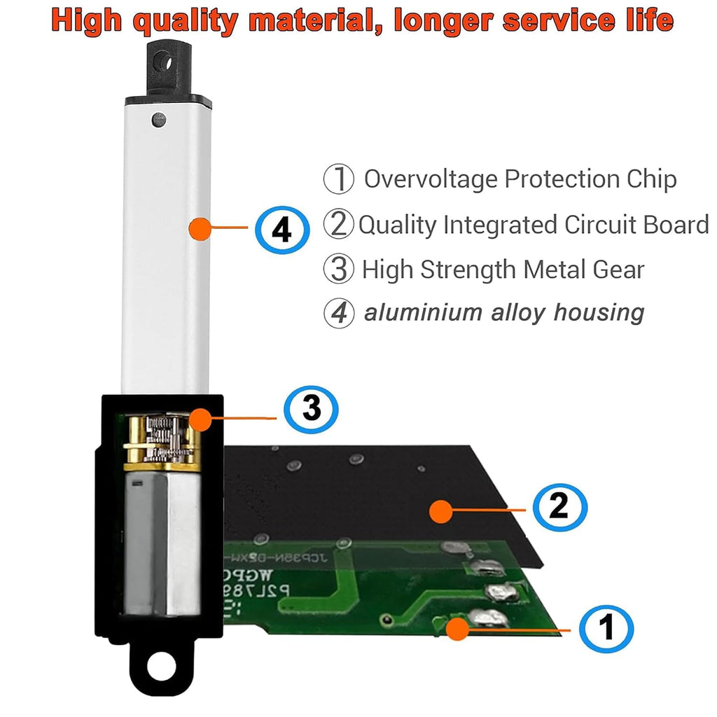 12V 60N 1.2" Mini Linear Actuator,15mm/s Electric Linear Actuator(30mm)