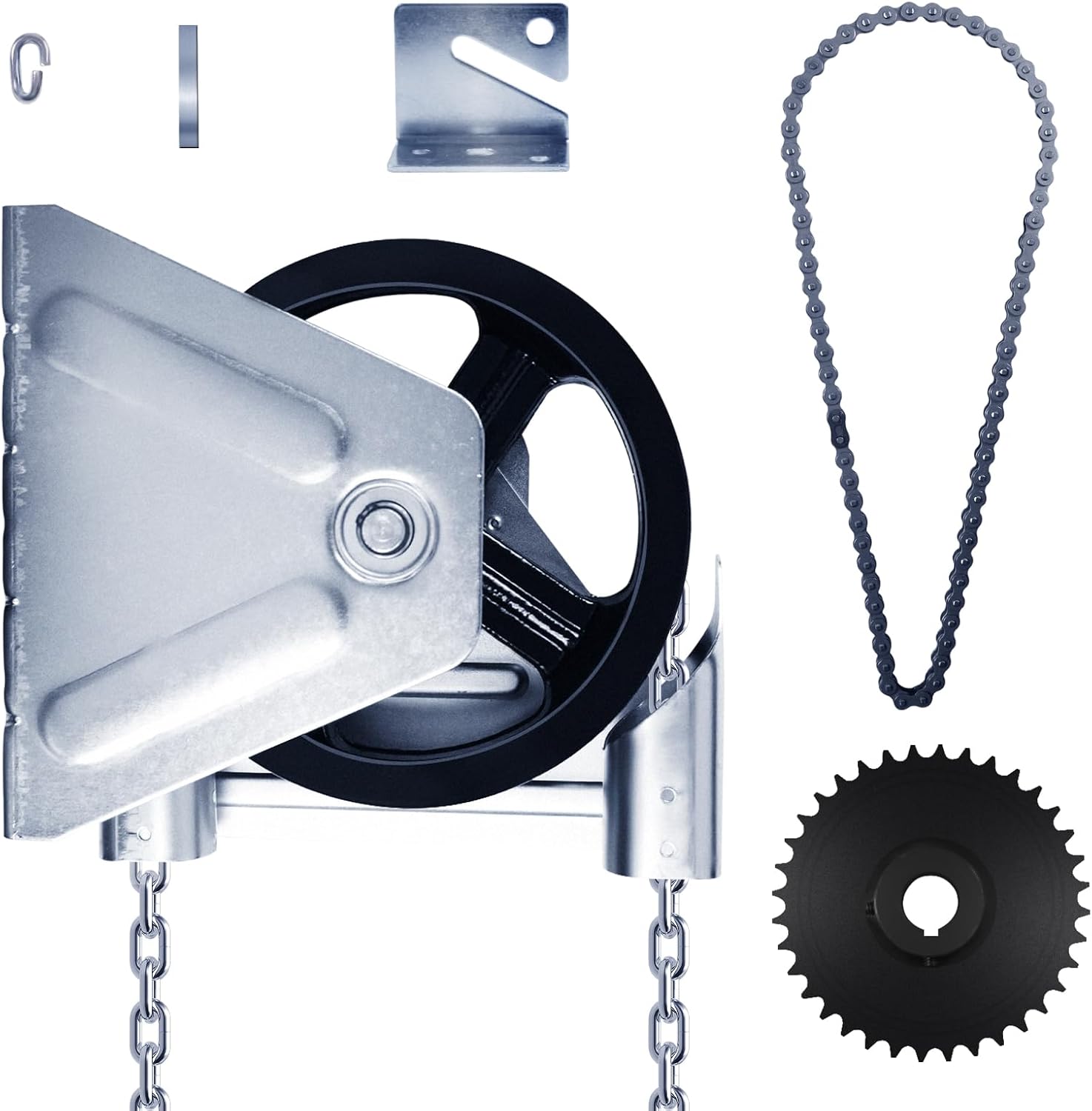 ‎NULTRUMA Garage Door Opener Chain Hoist 1 Inch Shaft Model 2000R 4:1 Reduction Wall Mount