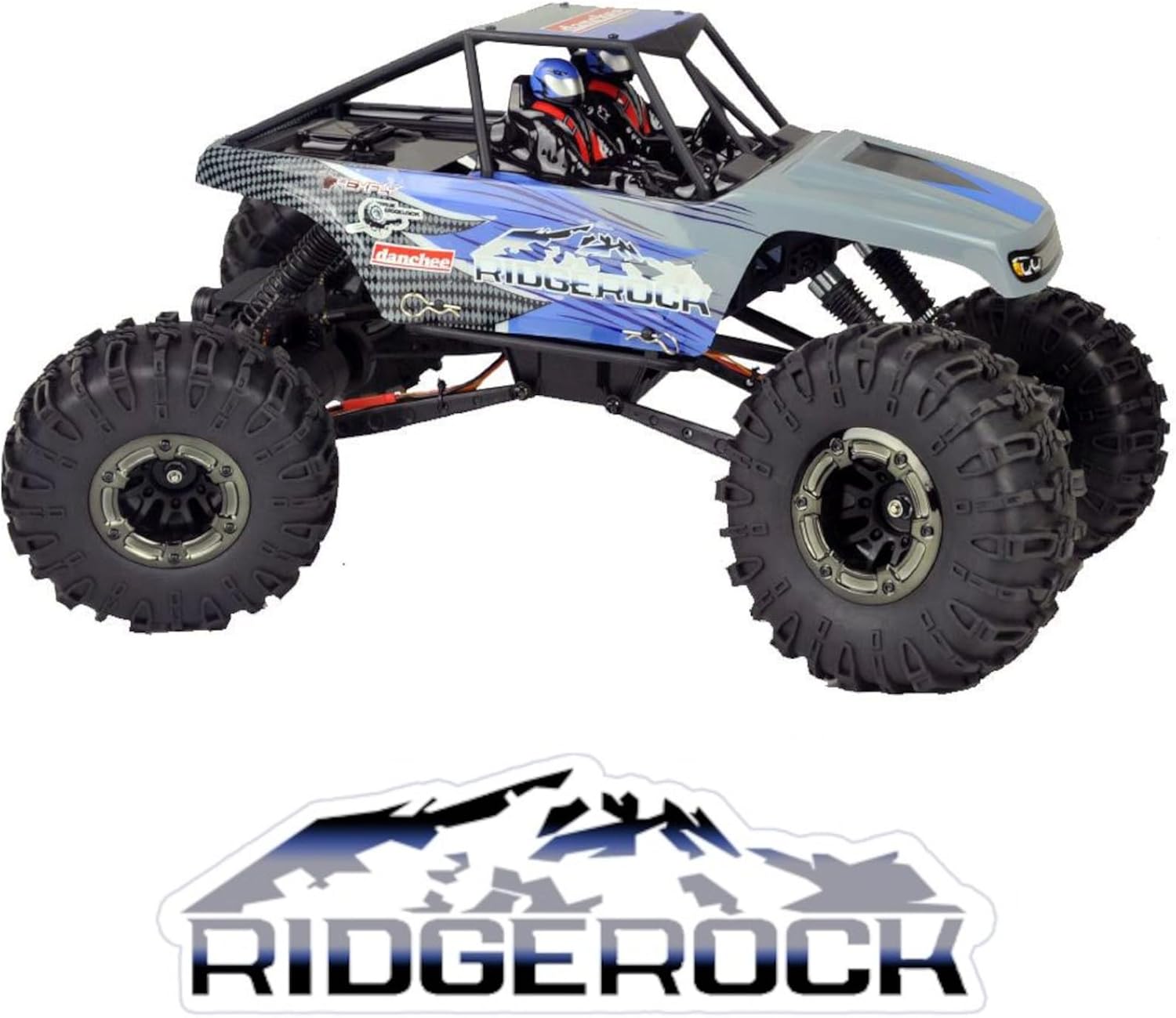 Danchee Ridgerock 1/10 Scale 4WD Electric RC Rock Crawler – RC Truck RTR with 2.4GHz Radio, Dual Motors, 4-Wheel
