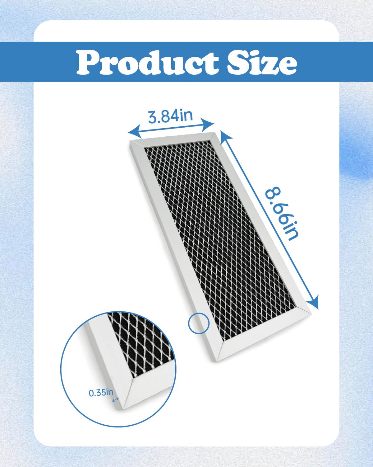 Microwave Oven Charcoal Filter Fit for Samsung, 2Pcs