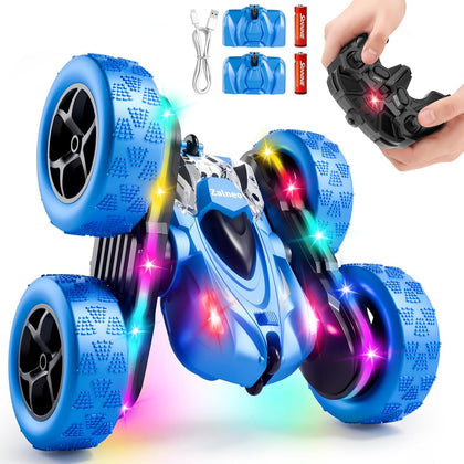 Remote Control Stunt Car 4WD 360° Flip Double‑Sided RC Cars, LED Light Bar, USB‑C Modular Battery, 2.4 GHz Outdoor