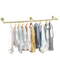 72" Wall Mounted Clothes Rack, Closet Rods for Hanging Clothes