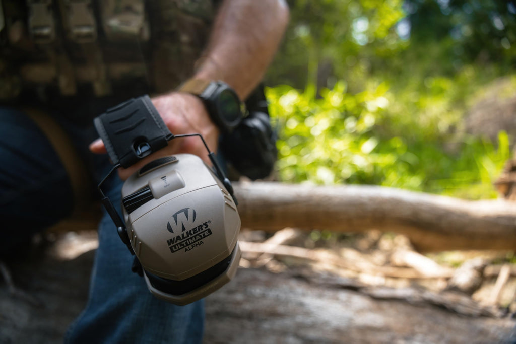 Ultimate Alpha Electronic Hearing Protection Muffs - FDE
