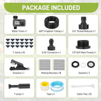 66FT Drip Irrigation System with Water Timer, Automatic Garden Watering Kit