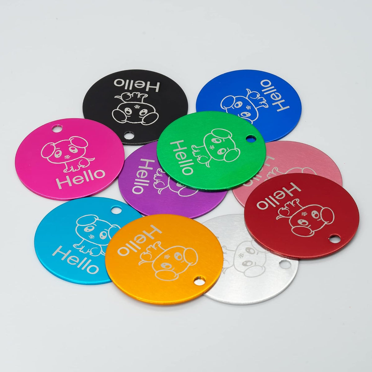 Round Aluminum Engraving Blanks Tags Stamping Blanks 25 Pack Diameter 1.57 Inch (Black)