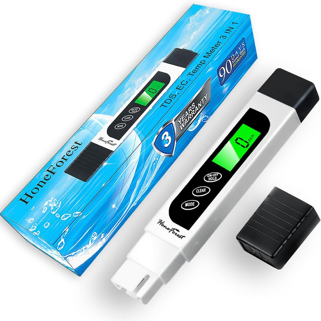 TDS Meter, Digital Water Tester - Accurate and Reliable, Measures TDS, EC & Temperature (°F/°C), 0-9990ppm, Water