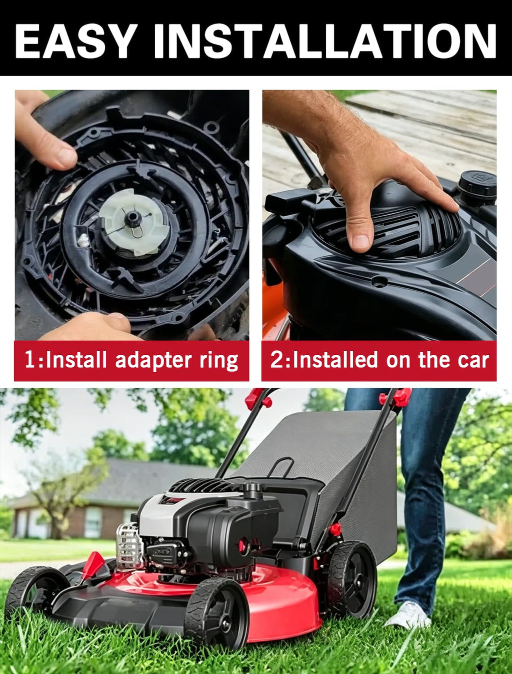 ZeeKee 591139 Recoil Pull Starter Assembly Compatible with Troy Bilt Craftsman TB110 TB200 140CC 150CC Engine Lawn Mower for BS 593959 595355 150-012 Rewind Starter