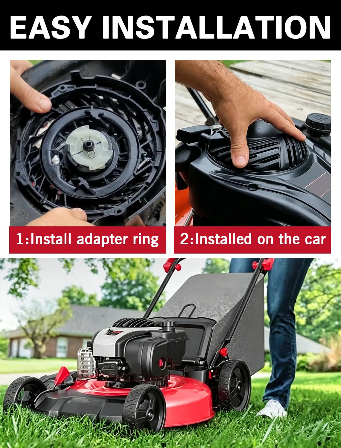 ZeeKee 591139 Recoil Pull Starter Assembly Compatible with Troy Bilt Craftsman TB110 TB200 140CC 150CC Engine Lawn Mower for BS 593959 595355 150-012 Rewind Starter