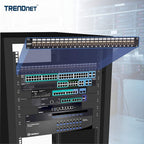 TRENDnet 24-Port Blank Keystone Shielded 1U Patch Panel,TC-KP24S