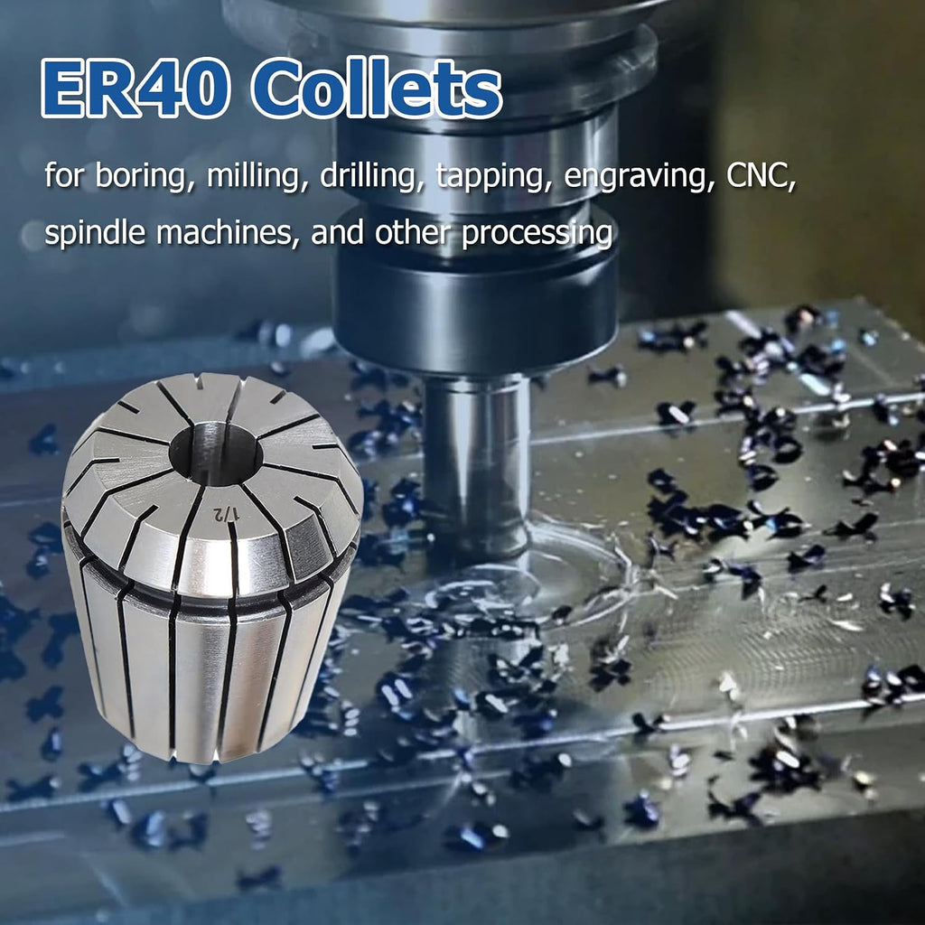 WFLNHB 12Pcs ER40 Collets with Common Size 1/8-1-1/8 Inch