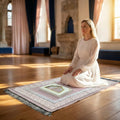 Ramadan & Eid Gift Set - Islamic Prayer Rug with Tasbih Beads, Premium Prayer Mat in Gift Bag or Box, Ideal for