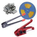 All-in-One Banding Strapping Kit with Poly Strapping Tensioner, 3200" PP Band, 100 Metal Seals, and Sealer Tools |