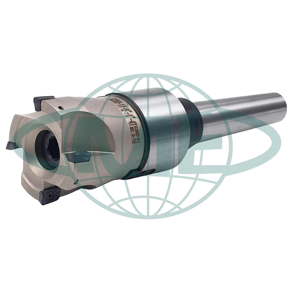 CME 2" 90° Indexable Face Mill w/ MT3 Arbor, R390 Inserts Included, 4 Flutes