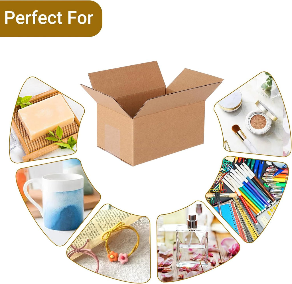 40 Pack 6"x4"x3" Corrugated Shipping Box, Cardboard Boxes Mailer