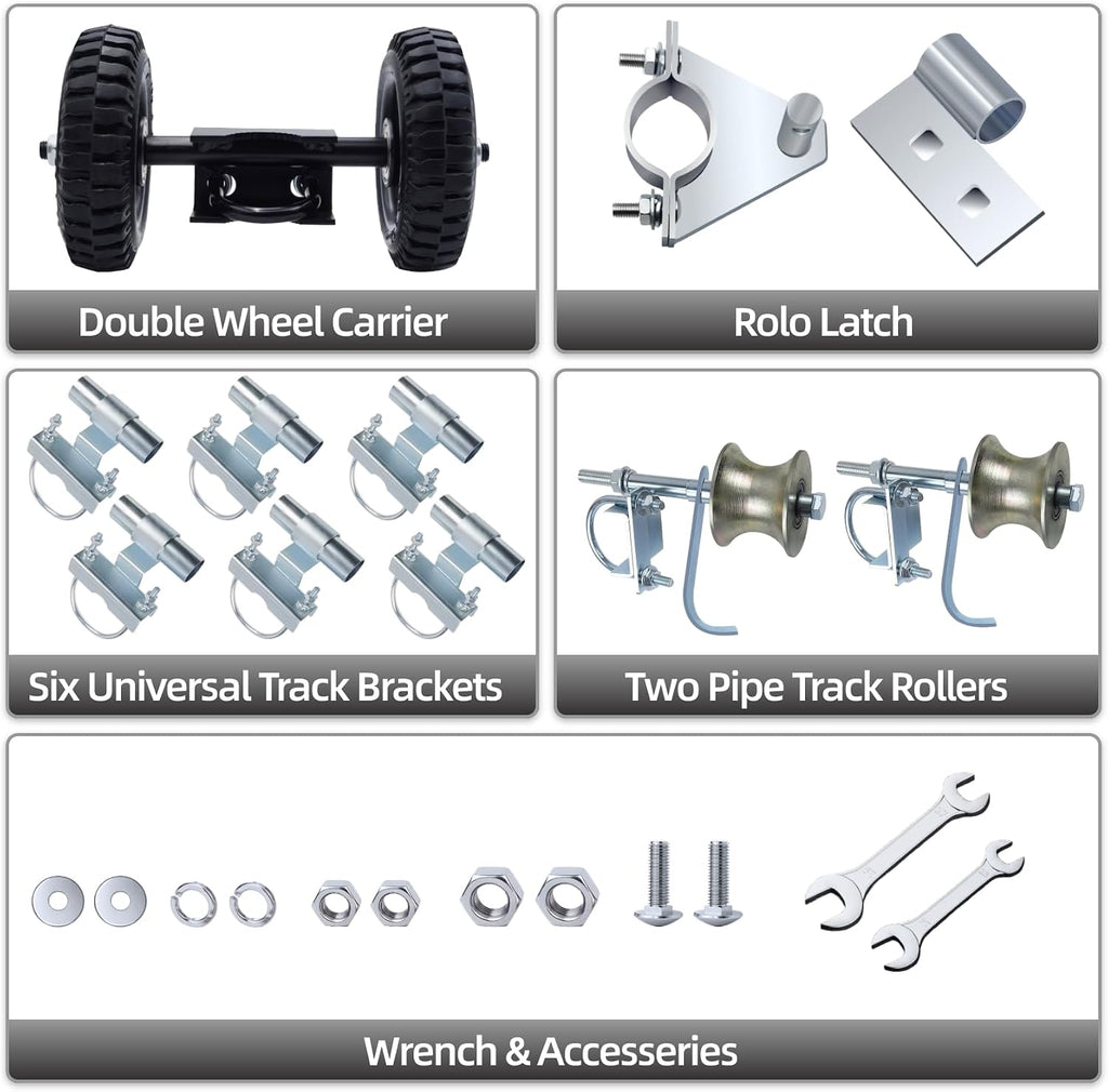 6" Rolling Gate Hardware Kit for Chain Link Gate