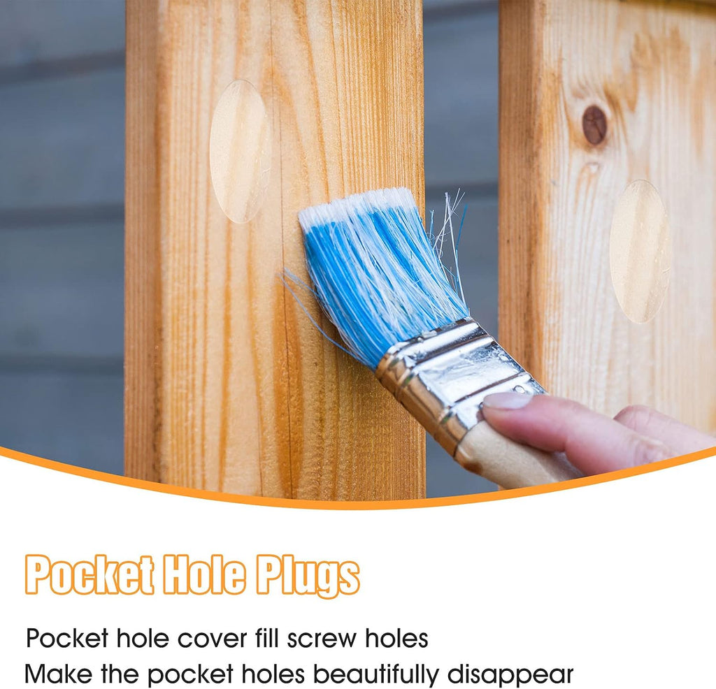 150 Pcs Solid Wood Pocket Hole Plugs for Screw Holes 3/8 Inch Wood Dowels Pine Hardwood Plugs Filler for Pocket Hole