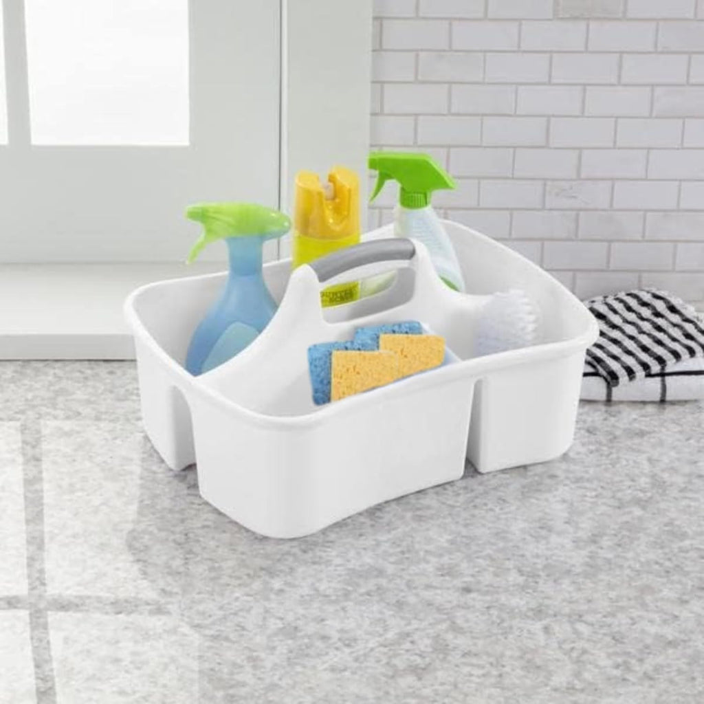 Extra Large 5 Gallon Divided Cleaning Caddy Organizer with Handle | Cleaning Supplies for Housekeeping, Shower Caddy