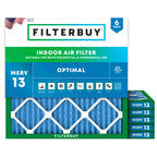 19x19x1 Air Filter MERV 13 Smoke & Allergy Defense (6-Pack)