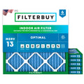 17.5x17.5x1 Air Filter MERV 13 Smoke & Allergy Defense (6-Pack)