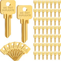 Pack of 50 Brass Key Blanks Uncut Blank Keys, Gold, Kw1 | Copper Do Not Duplicate Keys, Dnd House Key Blanks, for