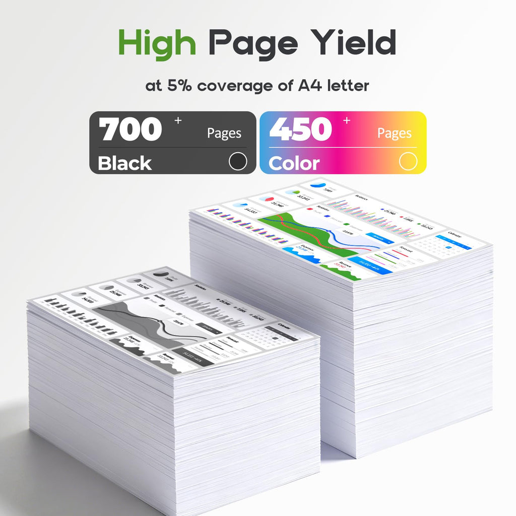 61XL 61 Ink Cartridges Combo Pack Compatible for HP Ink 61 Black and Color