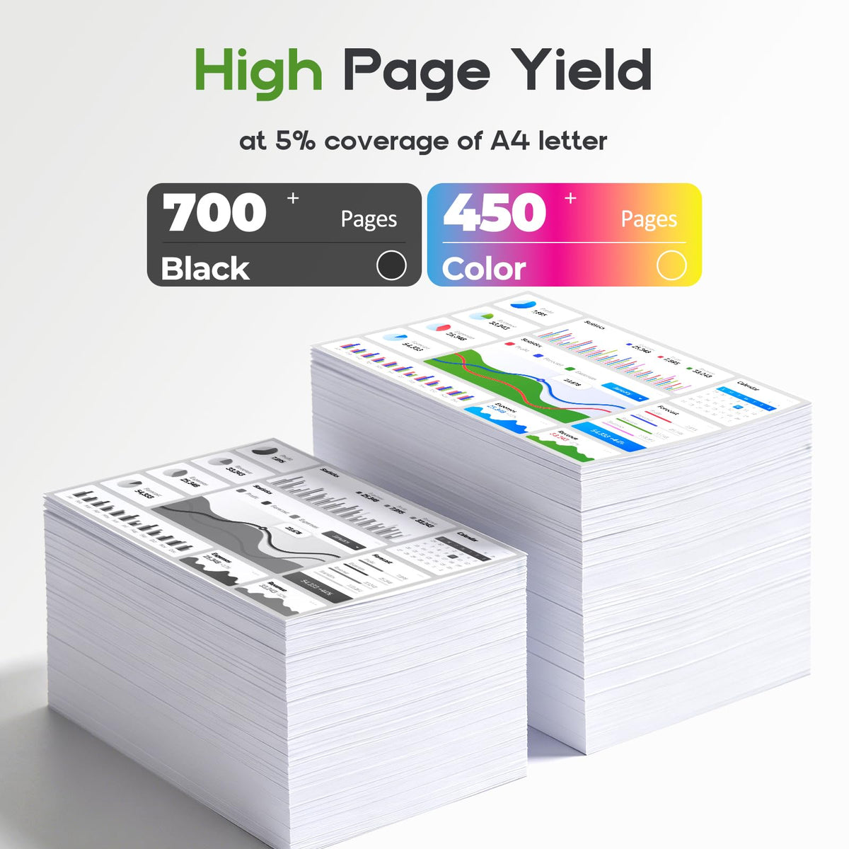 61XL 61 Ink Cartridges Combo Pack Compatible for HP Ink 61 Black and Color