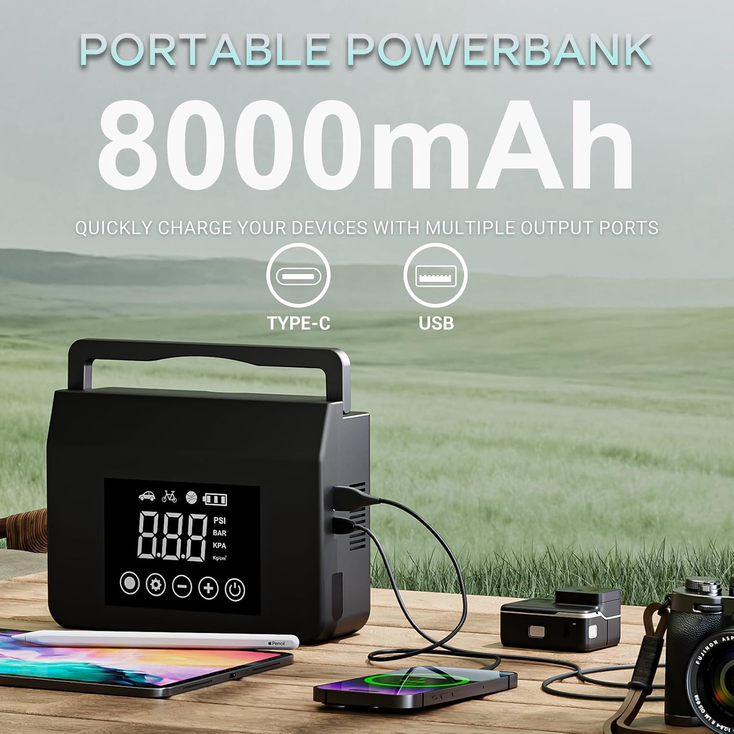 4000A Portable Car Battery Jump Starter