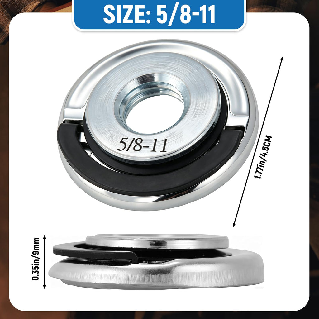 Gosknor 2Pcs 5/8"-11 Angle Grinder Flange Nuts Fits 4.5"–5" Grinders
