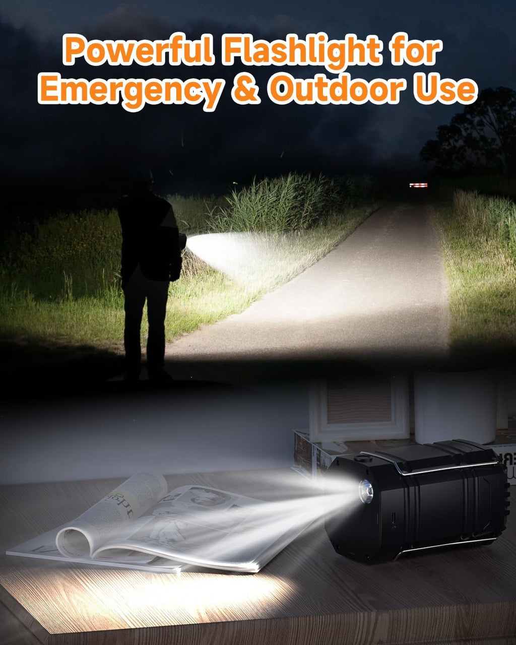 Solar Camping Lantern 4 Pack, Rechargeable LED Lantern with Flashlight | USB-C & Solar Powered, Collapsible Emergency