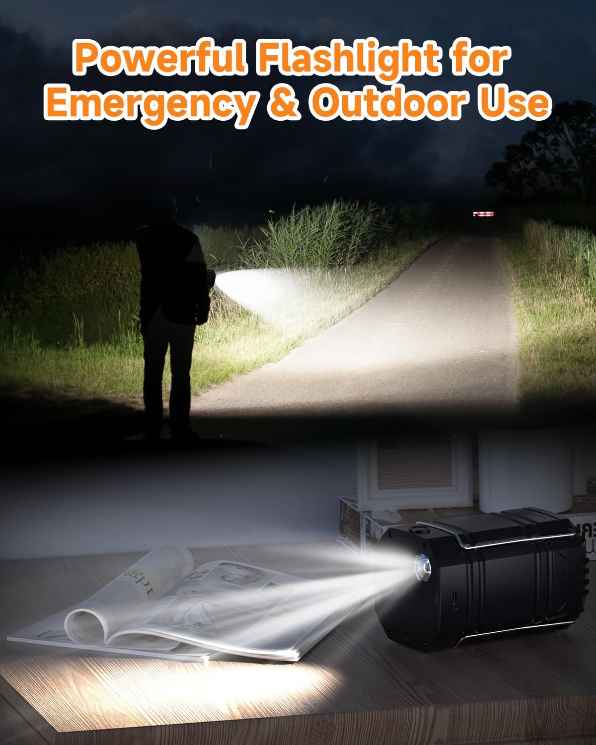 Solar Camping Lantern 4 Pack, Rechargeable LED Lantern with Flashlight | USB-C & Solar Powered, Collapsible Emergency